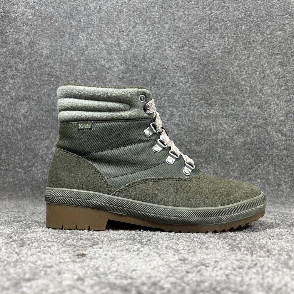 Keds Camp Boot Women’s Size 7 Winter Green Lace Up Ankle Winter Snow Boots Used